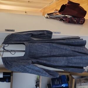 Whistles denim trapeze dress sz 8